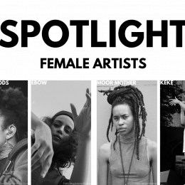 Auf dem Bild sieht man die vier Hiphop-Künstlerinnen Jamila Woods, Ebow, Moor Mother und KeKe