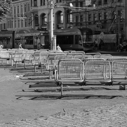 Freie Sitzplätze auf dem Lindenauer Markt 